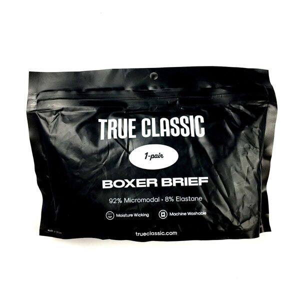 NIP True Classic Men's Ultra-Soft Micromodal Men's Size Large Boxer Brief Black - Picture 2 of 3